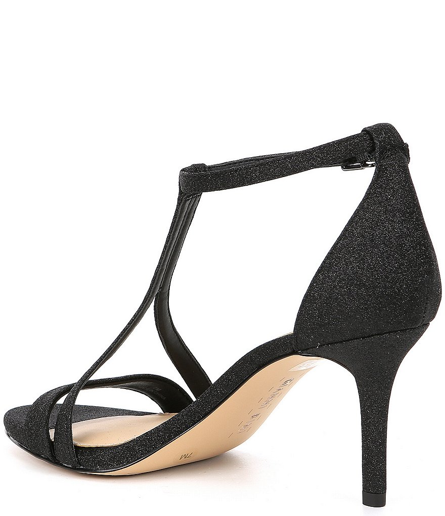 Gianni Bini Shaylinn Glitter T-strap Sandals