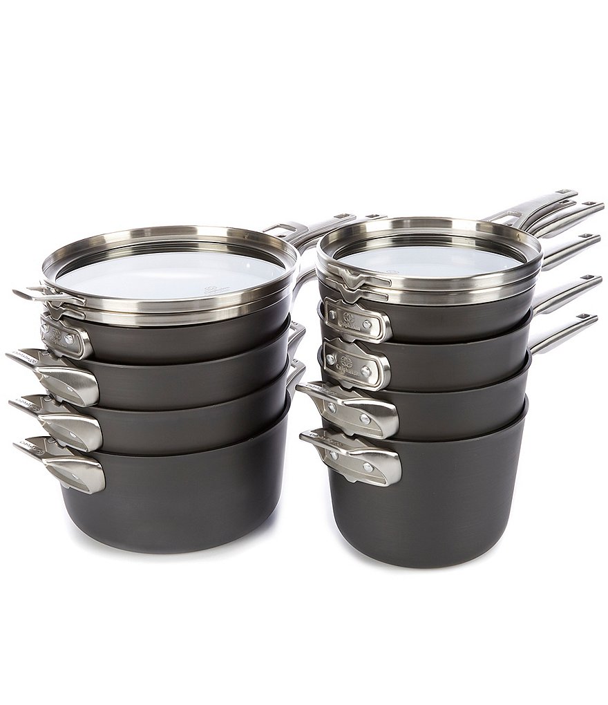 Calphalon Premier 12-Piece Hard-Anodized Space Saving Cookware Set