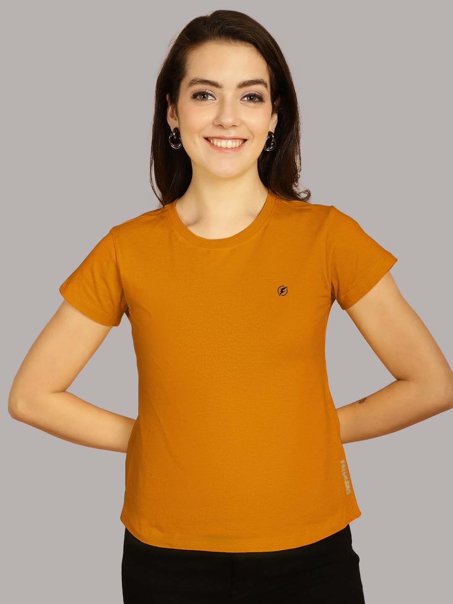 Friskers Mustard Cotton T-Shirt
