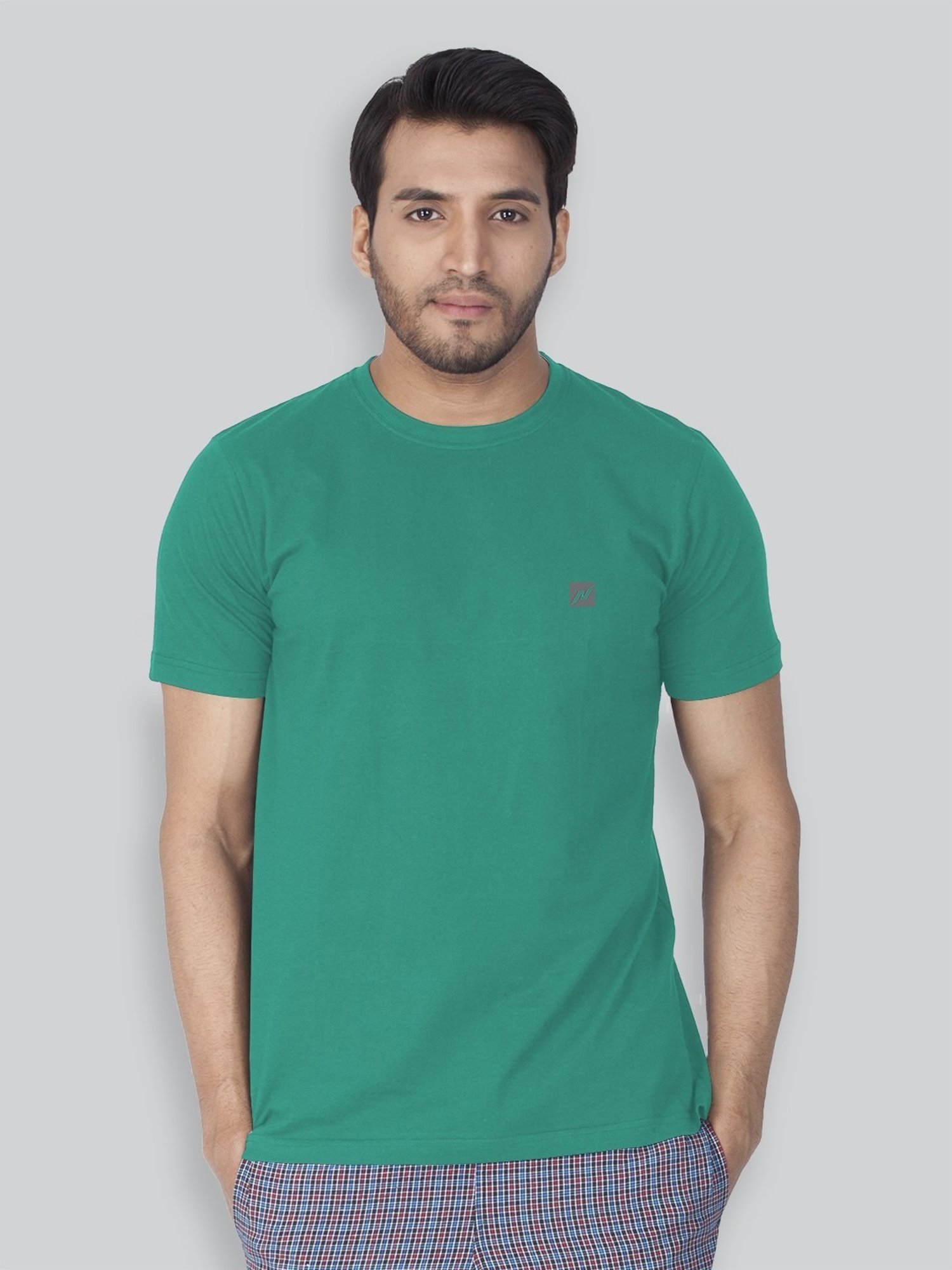 Lux Nitro Purple & Sea Green Regular Fit T-Shirt Pack of - 2