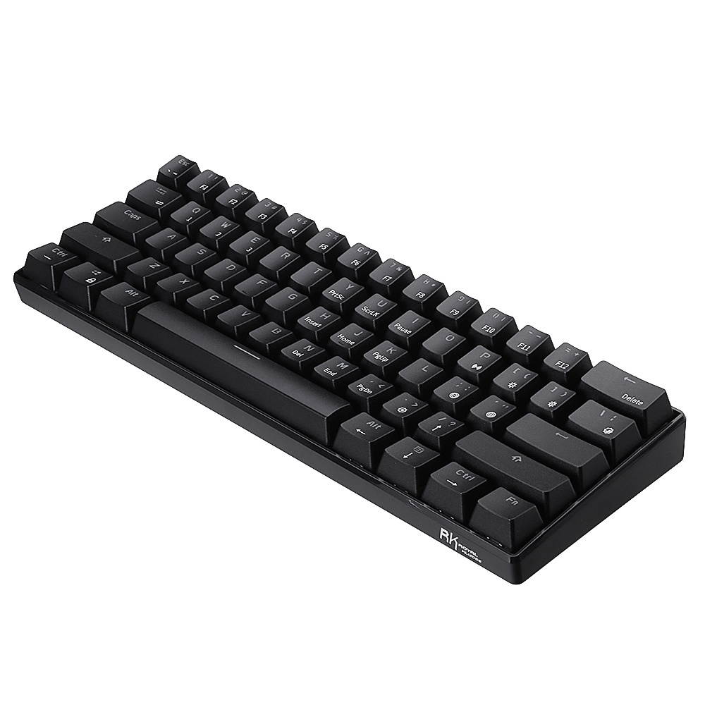 Royal Kludge RK61 61 Keys Mechanical Gaming Keyboard bluetooth Wired Dual Mode RGB Keyboard Black/Brown Switch