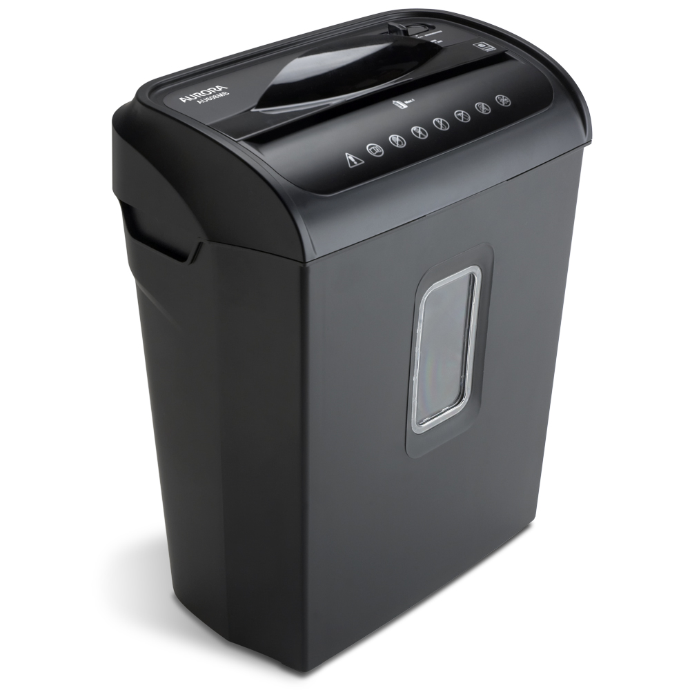 Aurora AU608MB High-Security 6-Sheet Micro-Cut Paper Credit Card Shredder with 3.5-gallon Wastebasket, 4-Minute Continuous Running Time, Security Level P-4
