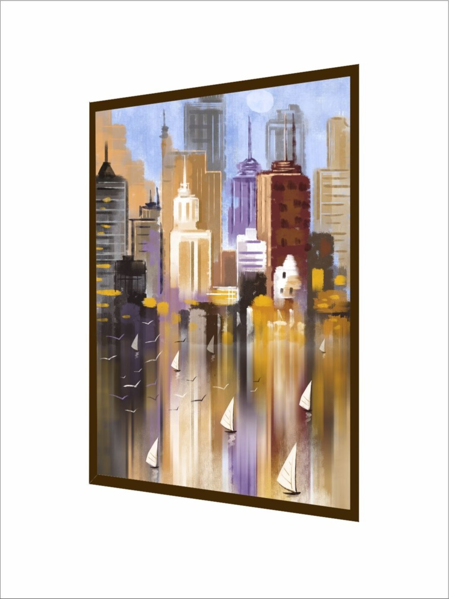 The Art House Abstract Multicolor Canvas Painting