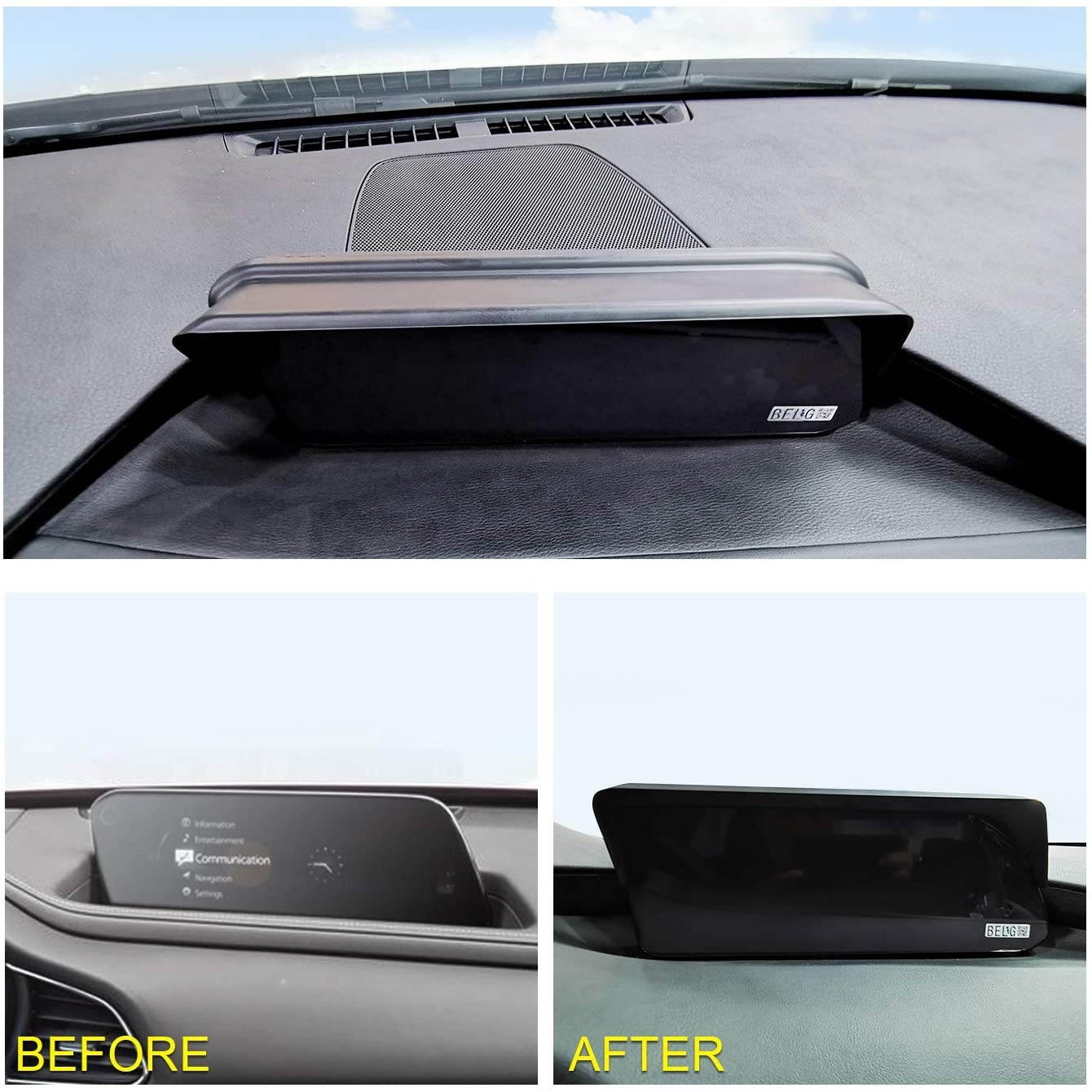 YEE PIN Vehicle Navigation Sun Shade Visor for 2019 2020 Mazda CX-30 CX30 Screen, GPS Navigation Sun Hood Anti Reflective Anti Glare Shield