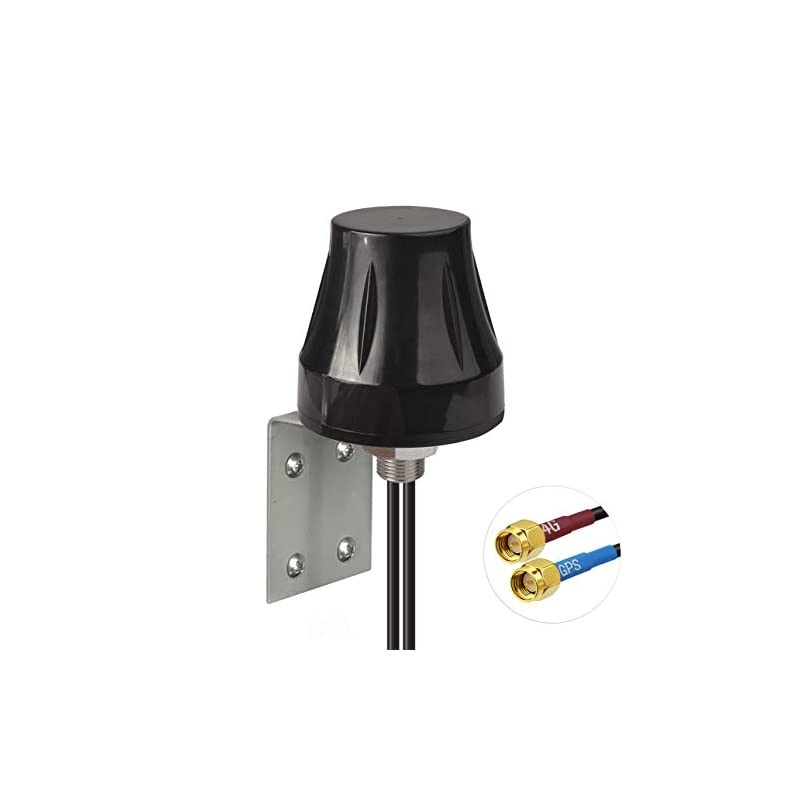 4G LTE Cellular GPS Fixed Bracket Wall Mount Antenna Compatible with Cradlepoint Sierra Wireless Airlink Gateway Modem Router Trail Camera Vehicle Truck Van RV Bus Tracker Real Time Tracking