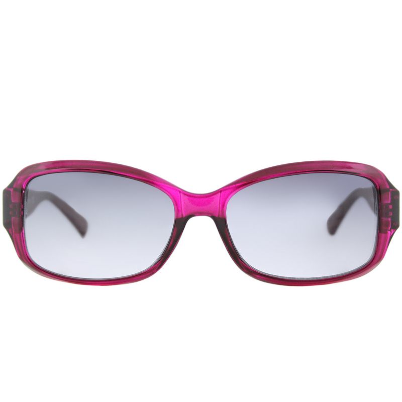 Guess GU 7410 69B Womens Oval Sunglasses Shiny Bordeaux 55mm