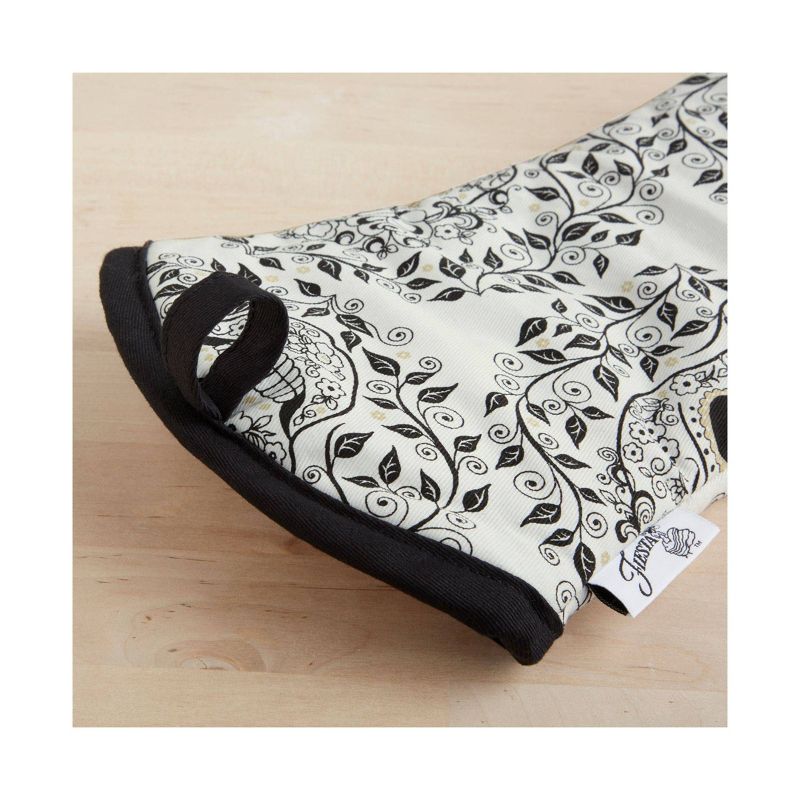 2pk Cotton Buffalo Check Oven Mitt Set Black - Design Imports