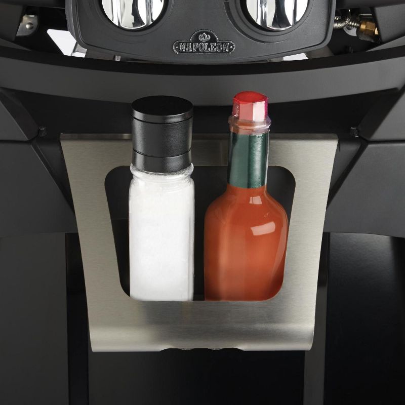 Napoleon TravelQ Rolling Portable Wheeled Stand Cart and Shelf Kit for PRO285 Portable Gas Grill, Black