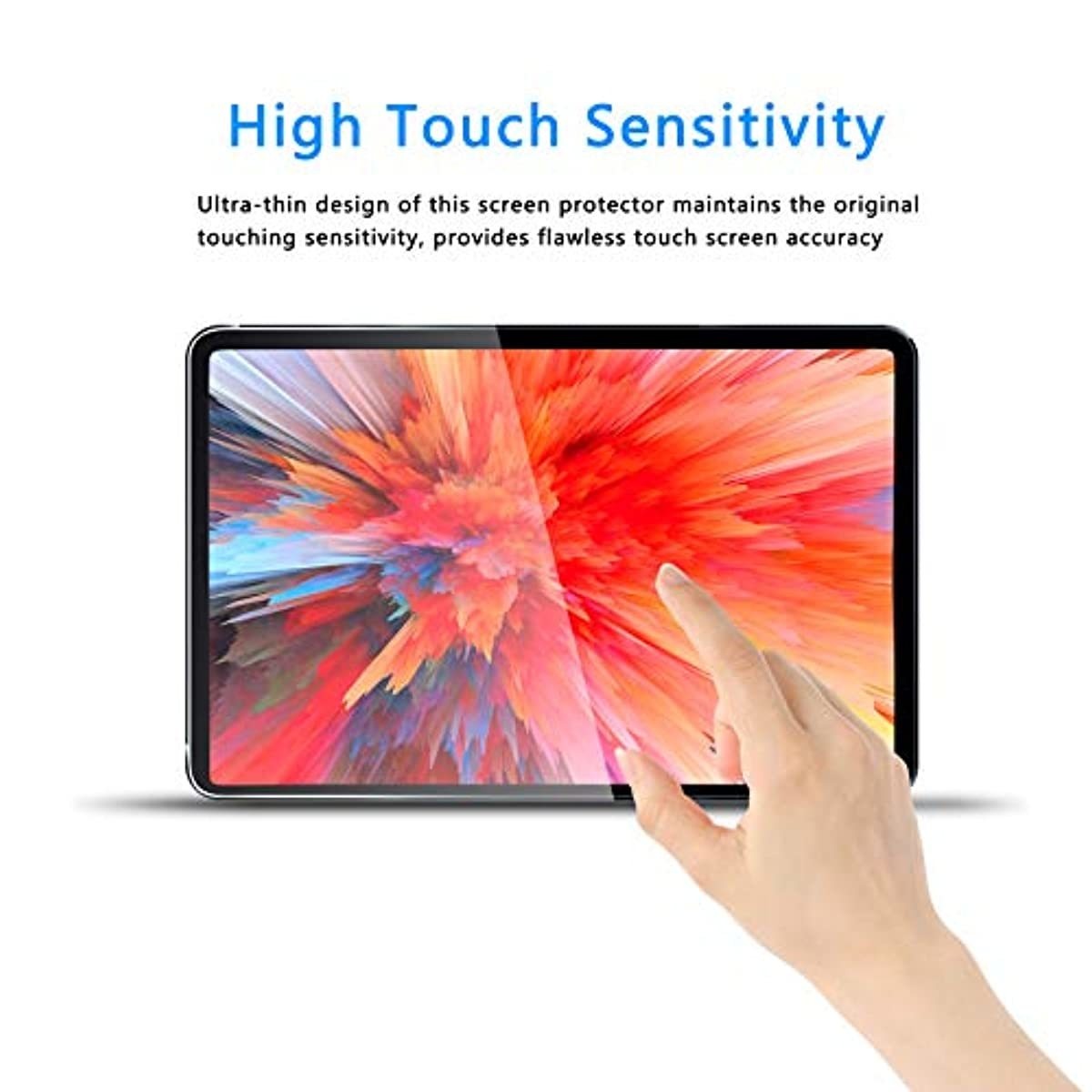 Jelly Comb Screen Protector for iPad Pro 12.9" 2020 (4th. Gen) & iPad Pro 12.9" 2018 (3rd. Gen.), Anti-Glare, Work with Face ID and Stylus Pen