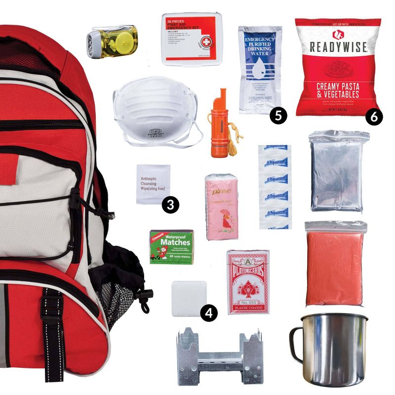 Wise Food 5 Day Survival Back Pack - Red