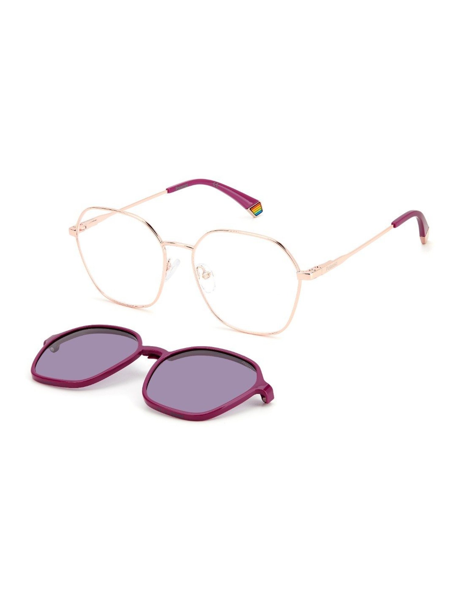 Polaroid Purple Geometric Unisex Sunglasses
