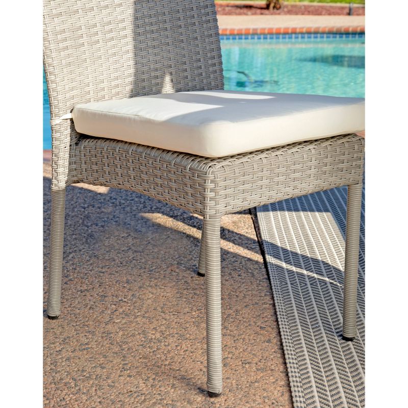 Sierra 6pc Outdoor Eucalyptus Wood Rectangular Dining Set - Dark Gray - Coaster