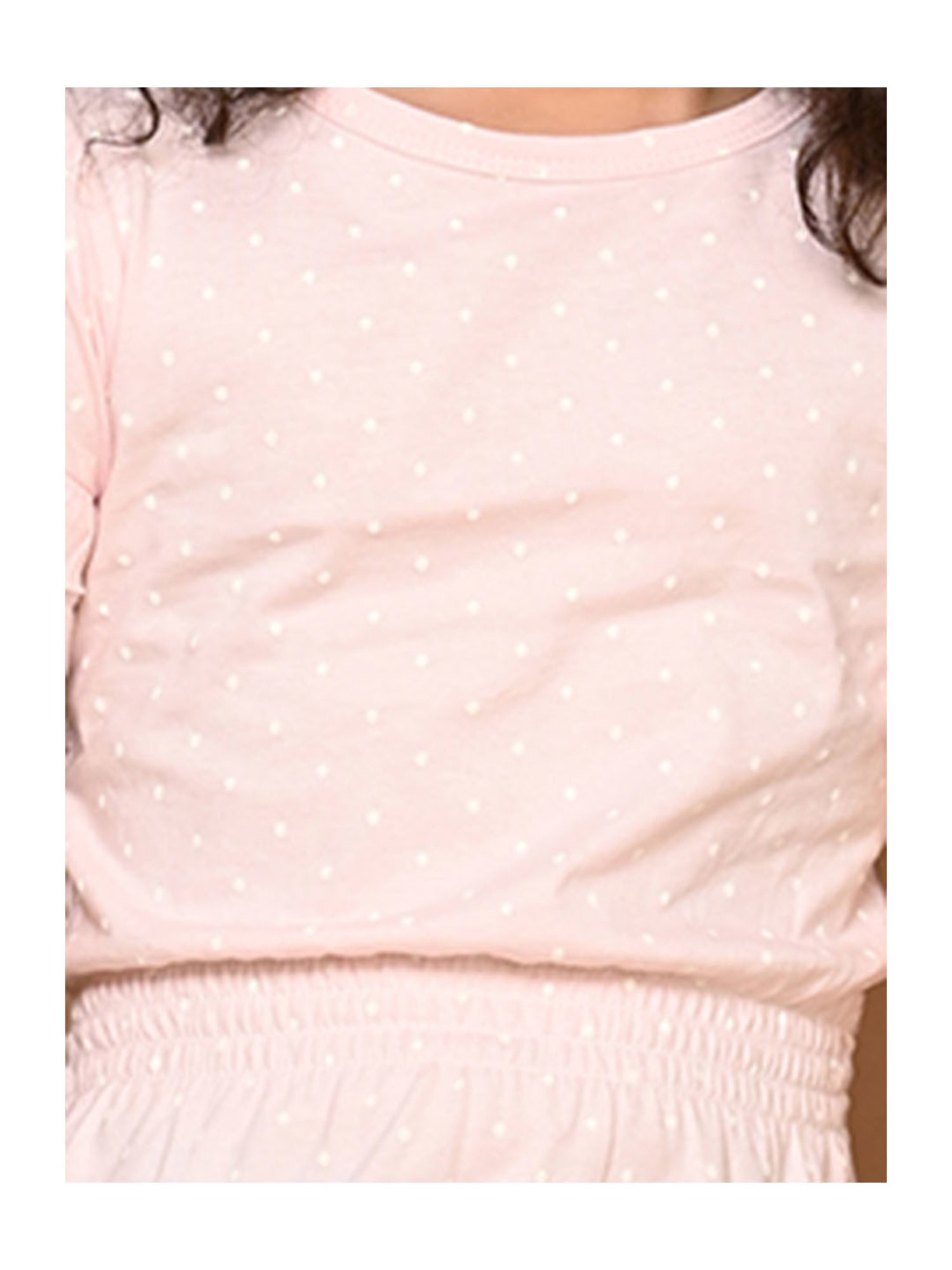 LilPicks Kids Light Pink Printed T-Shirt Dress