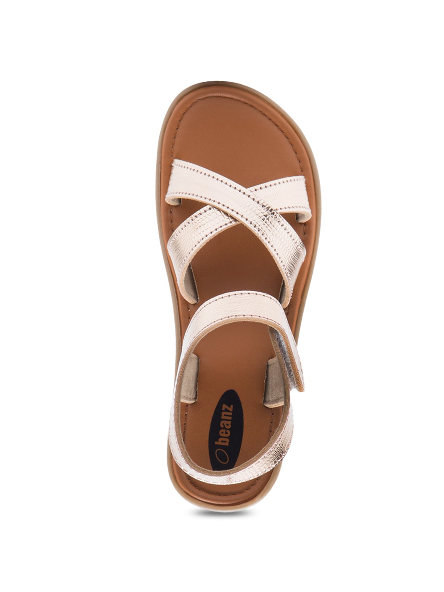 Beanz Kids Kathleen Sultan & Tan Cross Strap Sandals
