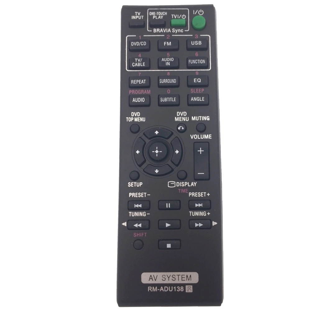 RM-ADU138 AV Receiver Remote Control For SONY DVD Home theater System DAV-TZ140 HBD-TZ140 SS-CT121 SS-WS121