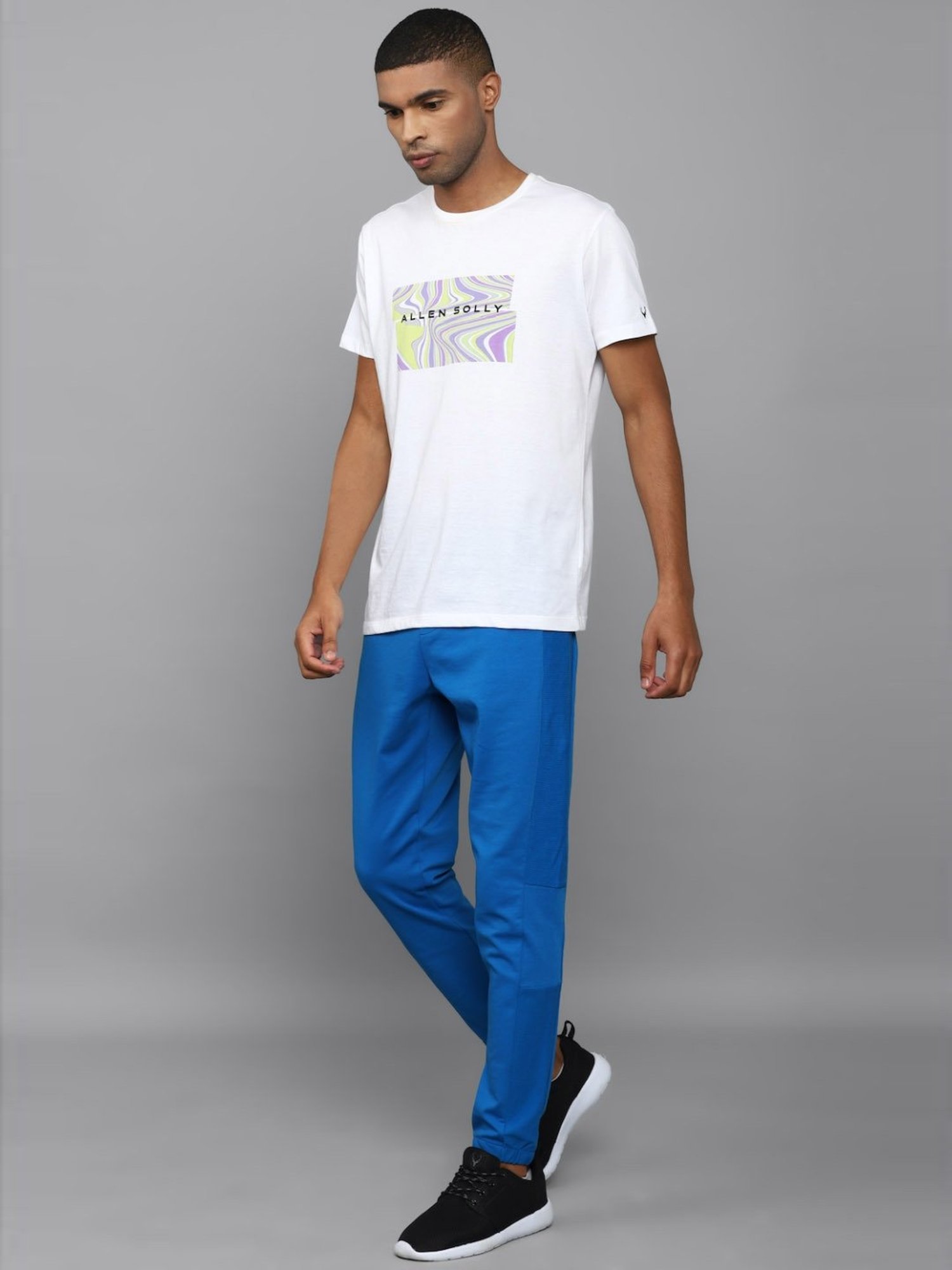 Tribe by Allen Solly Blue Regular Fit Joggers