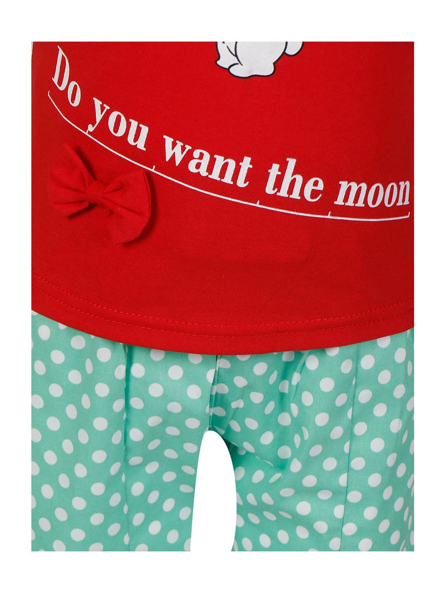 Passion Petals Kids Red Cotton Printed Top & Shorts