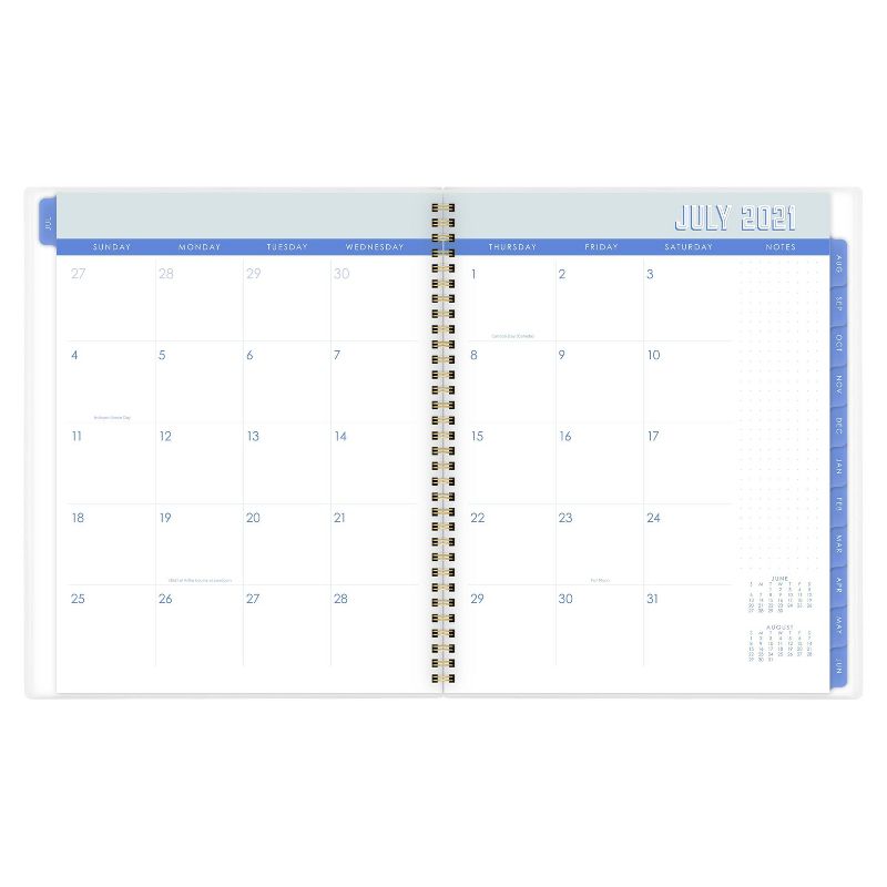 2021-22 Academic Planner 8.5" x 11" Weekly/Monthly Clear Pocket Cover Pink Mum - Katie Kime for Cambridge