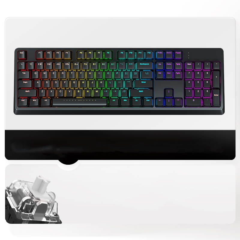 iKBC R410 RGB Backlit N-key Rollover Cherry MX Switch Mechanical Gaming Keyboard, PBT Keycaps