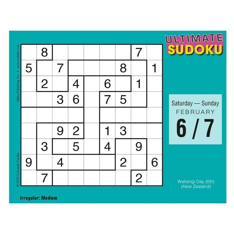2021 Ultimate Sudoku Boxed Daily Calendar [Calendar] Conceptis Puzzles