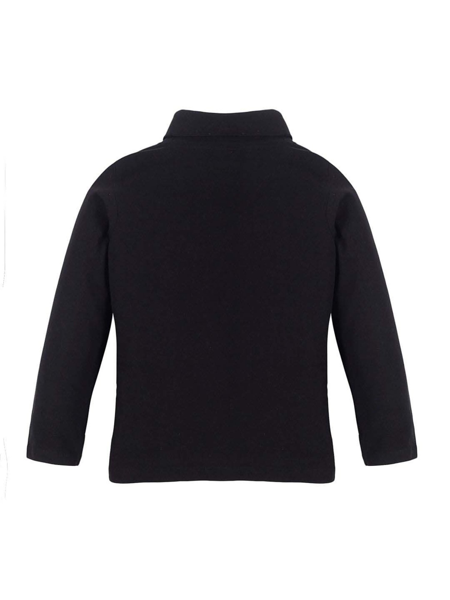 Plum Tree Kids Black & Blue Cotton Regular Fit Full Sleeves T-Shirt (Pack of 2)