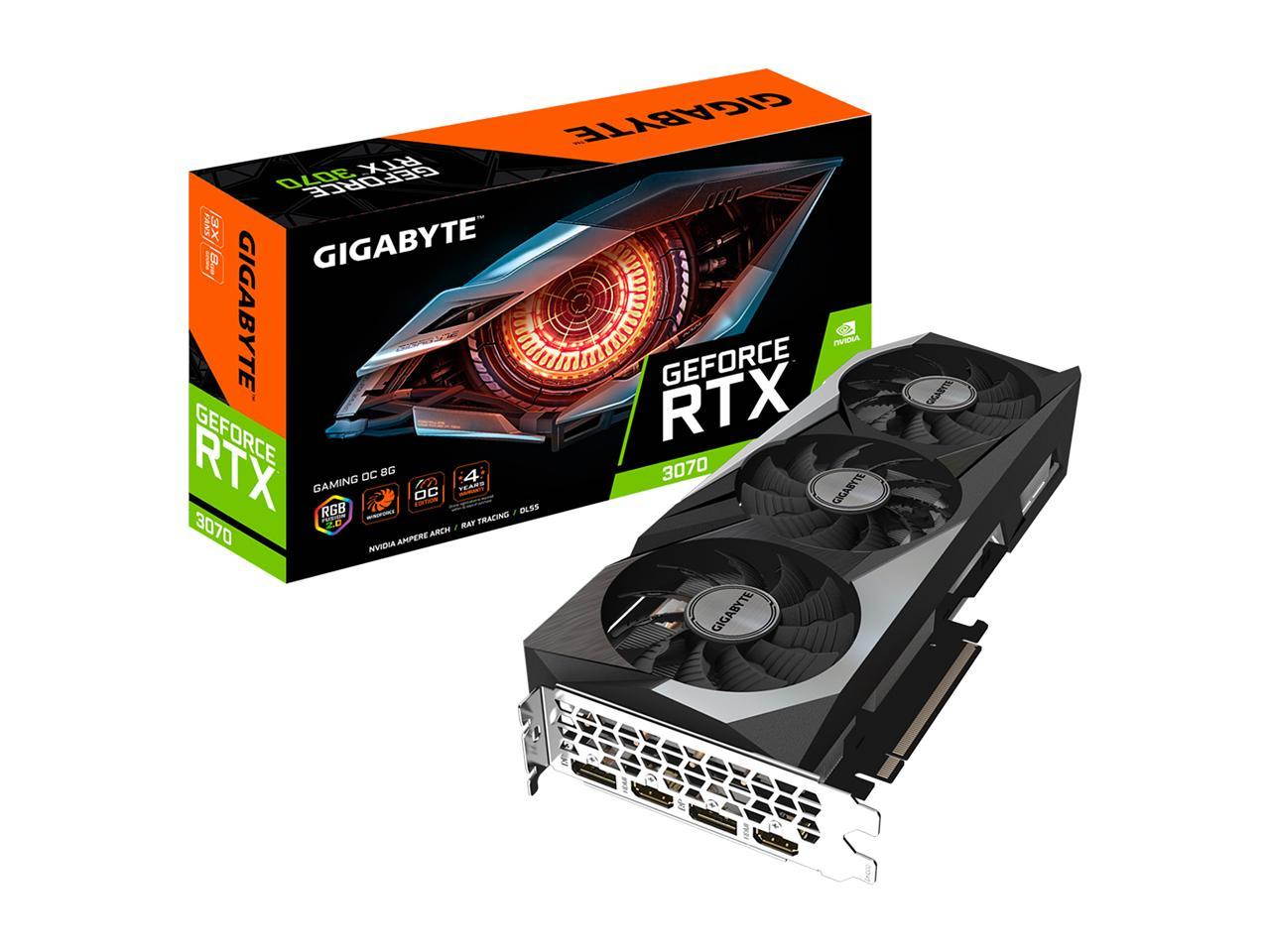 GEFORCE RTX 3070 LHR Graphics Card, 8GB 256-Bit GDDR6, 1755MHz Core Frequency and 14Gbps Video Memory Frequency