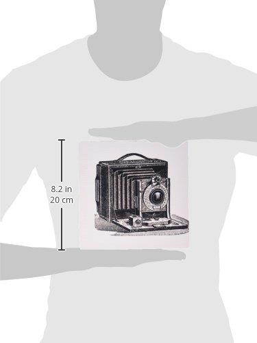 3drose Black and White Vintage Camera Ink and Pen Drawing Print Old-Fashioned Photography Photographer - Mouse Pad