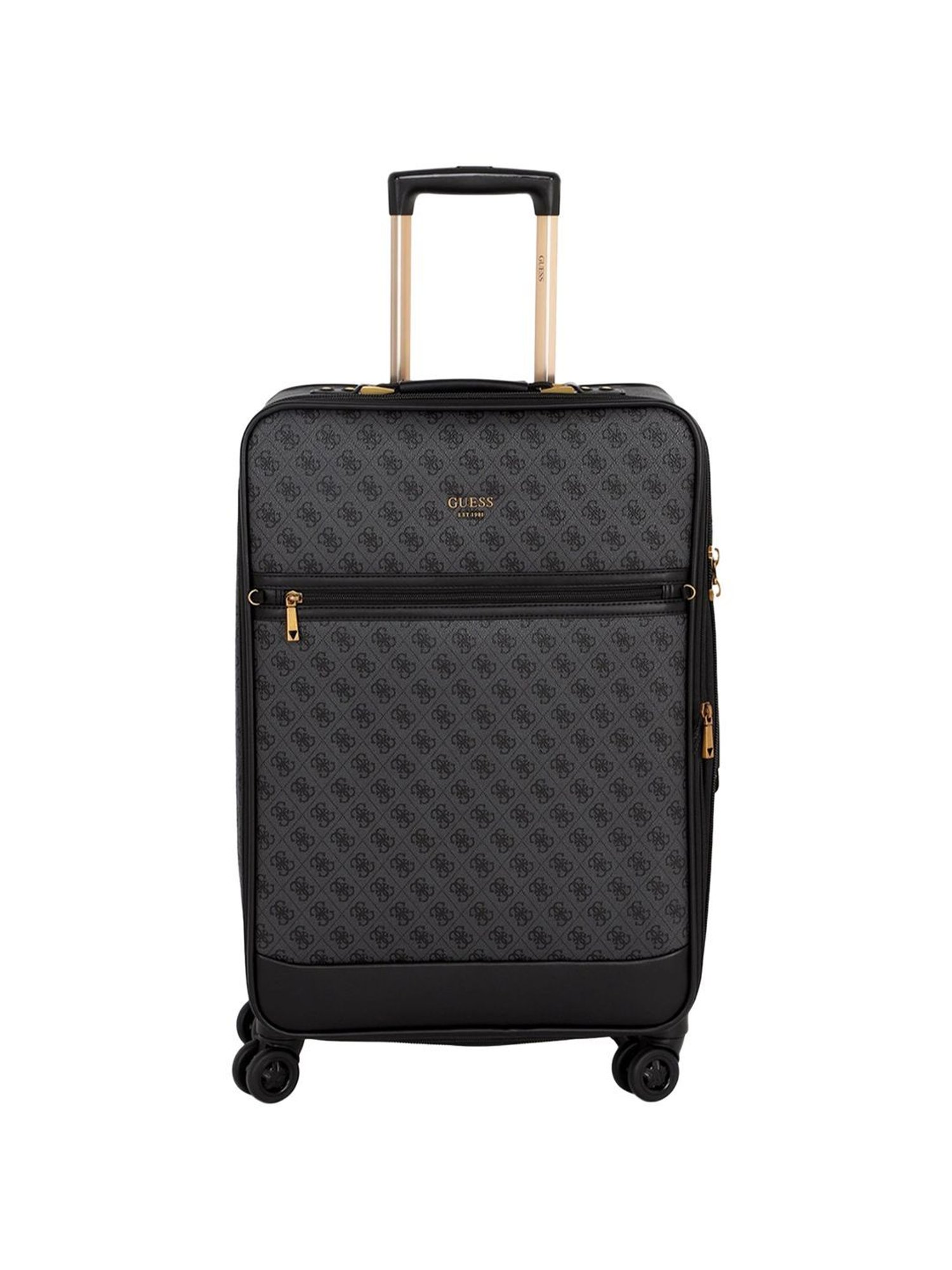 Guess Coal  Medium Soft Cabin Trolley Bag