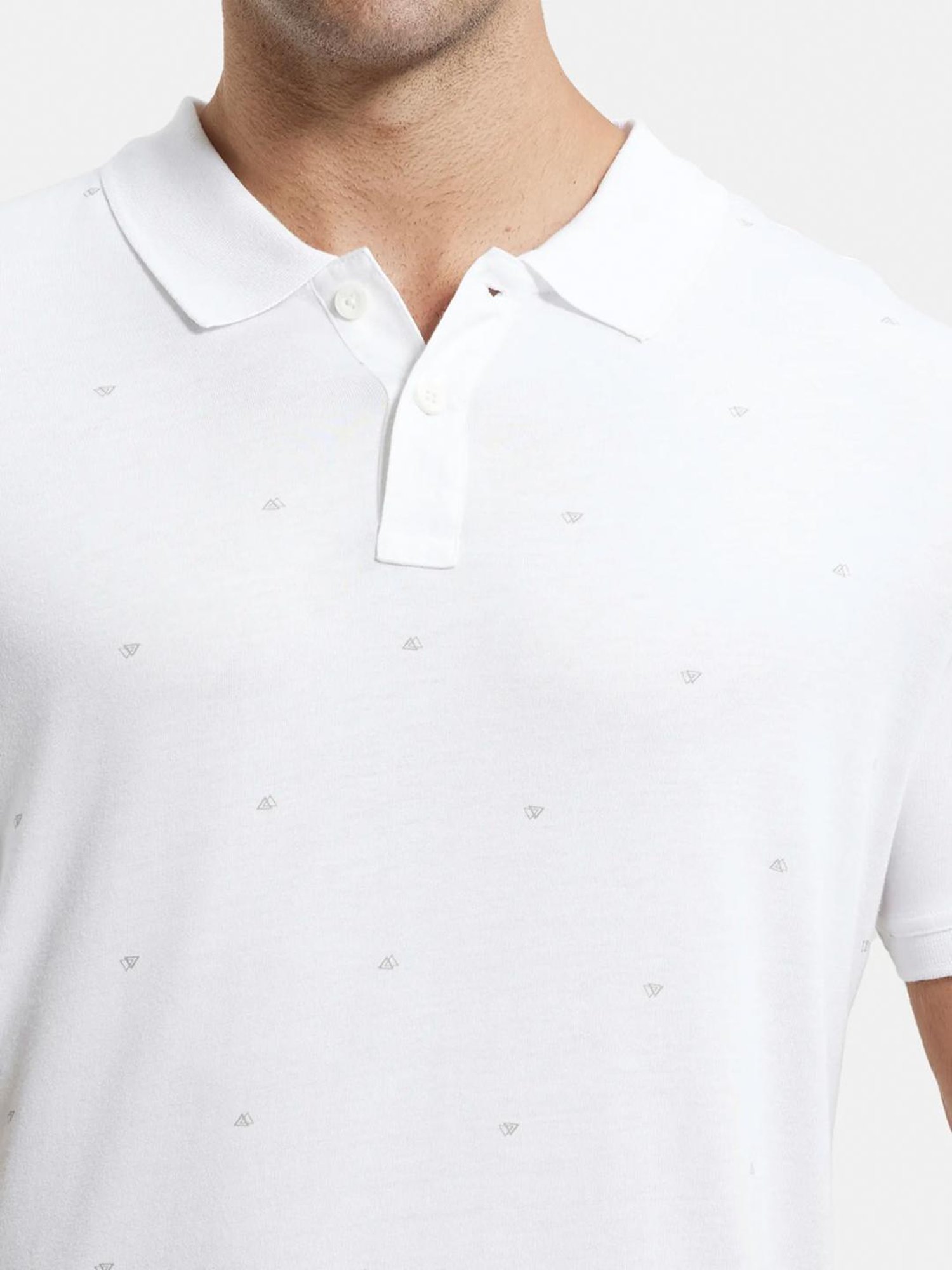 Jockey IM16 Men's Tencel Micro Modal And Cotton Blend Printed Half Sleeve Polo T-Shirt