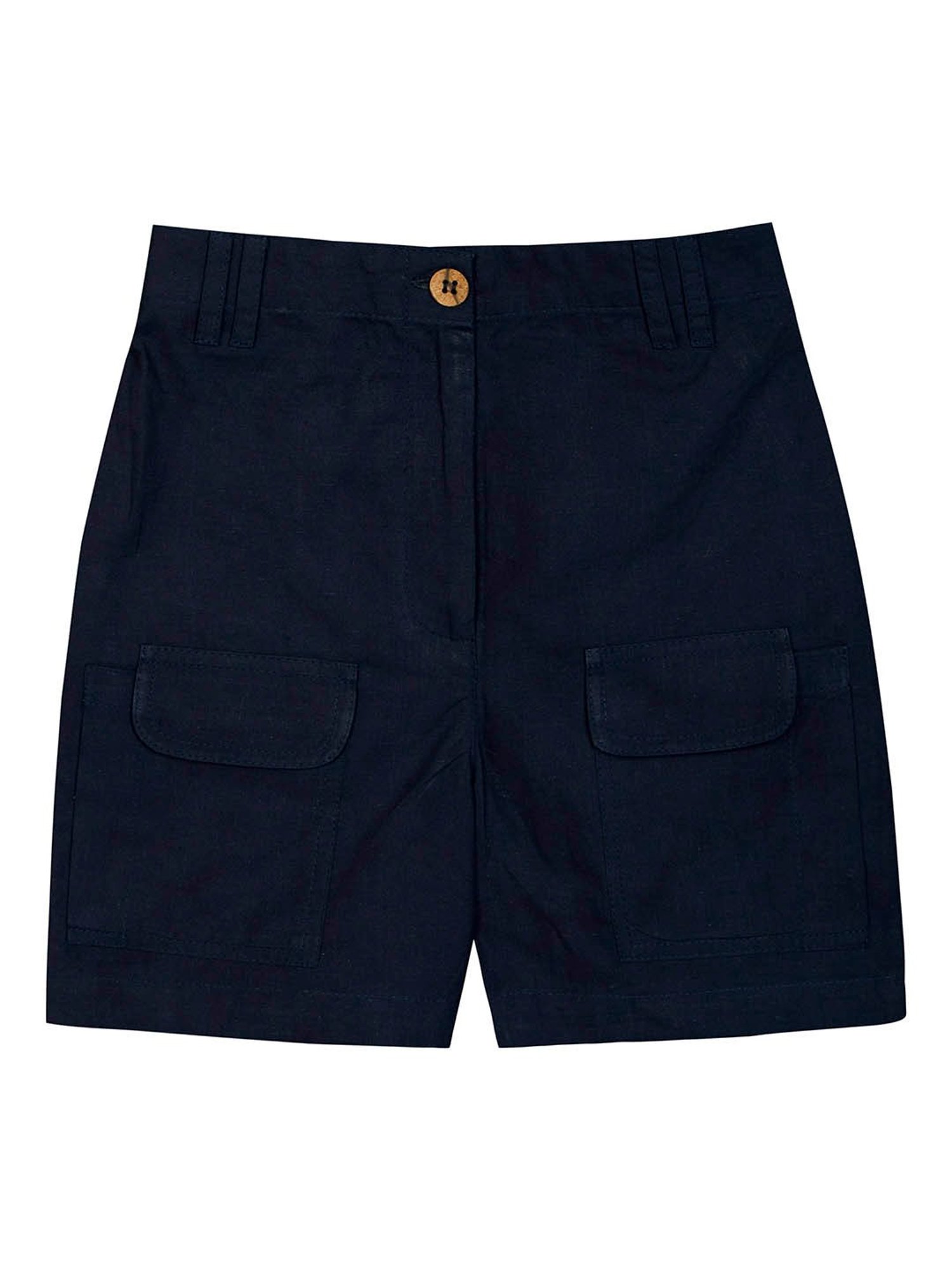 Budding Bees Kids Navy Solid Shorts