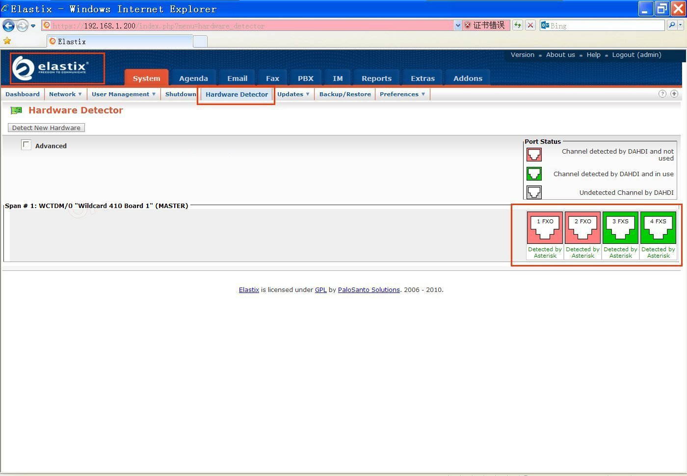2 FXO+2 FXO Ports VoIP PBX Based on Elastix 2.0, Elastix Server,VoIP Telephony System