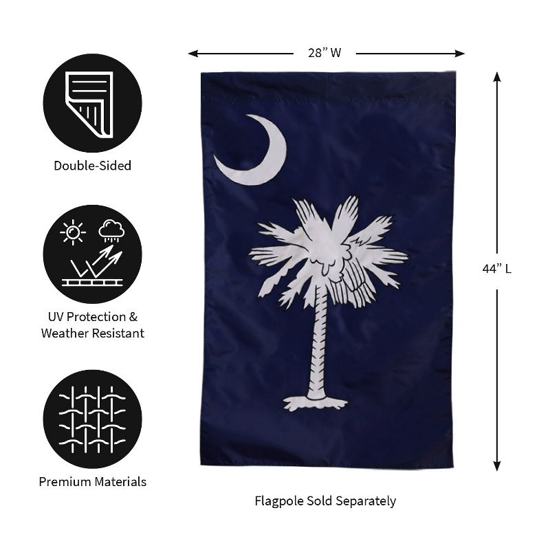 Evergreen Flag South Carolina House Applique Flag