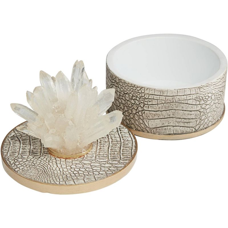 Olivia & May Set of 3 Weave Baskets with Wooden Lids