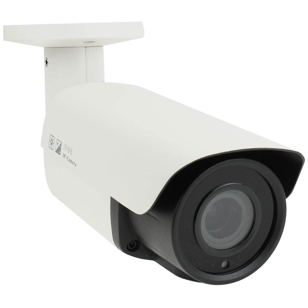 GW Motorized Zoom IP Camera, 5MP 2592 x 1920 Pixel 4X Optical 2.8-12mm Zoom Remotely Control Lens, 1920P Security PoE IP Camera Super Array LED IR up to 130FT Night Vision Distance Weather Proof