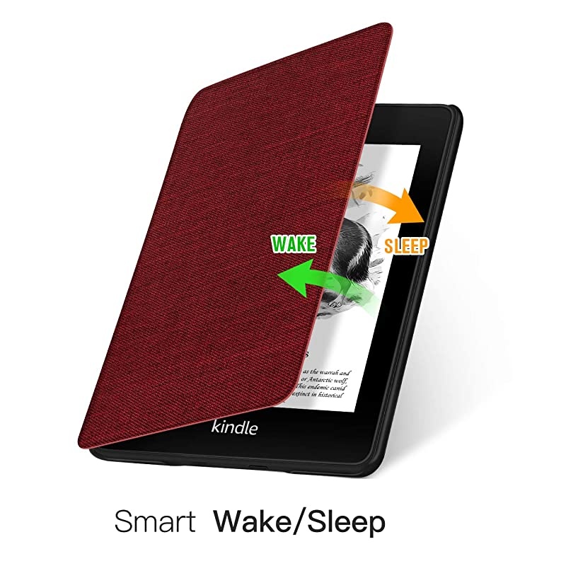 Fabric Case for Kindle Paperwhite 2018 ThinnestampLightest Smart Cover with Auto WakeSleep Fits  The Latest Kindle Paperwhite10th Generation2018K10 Red