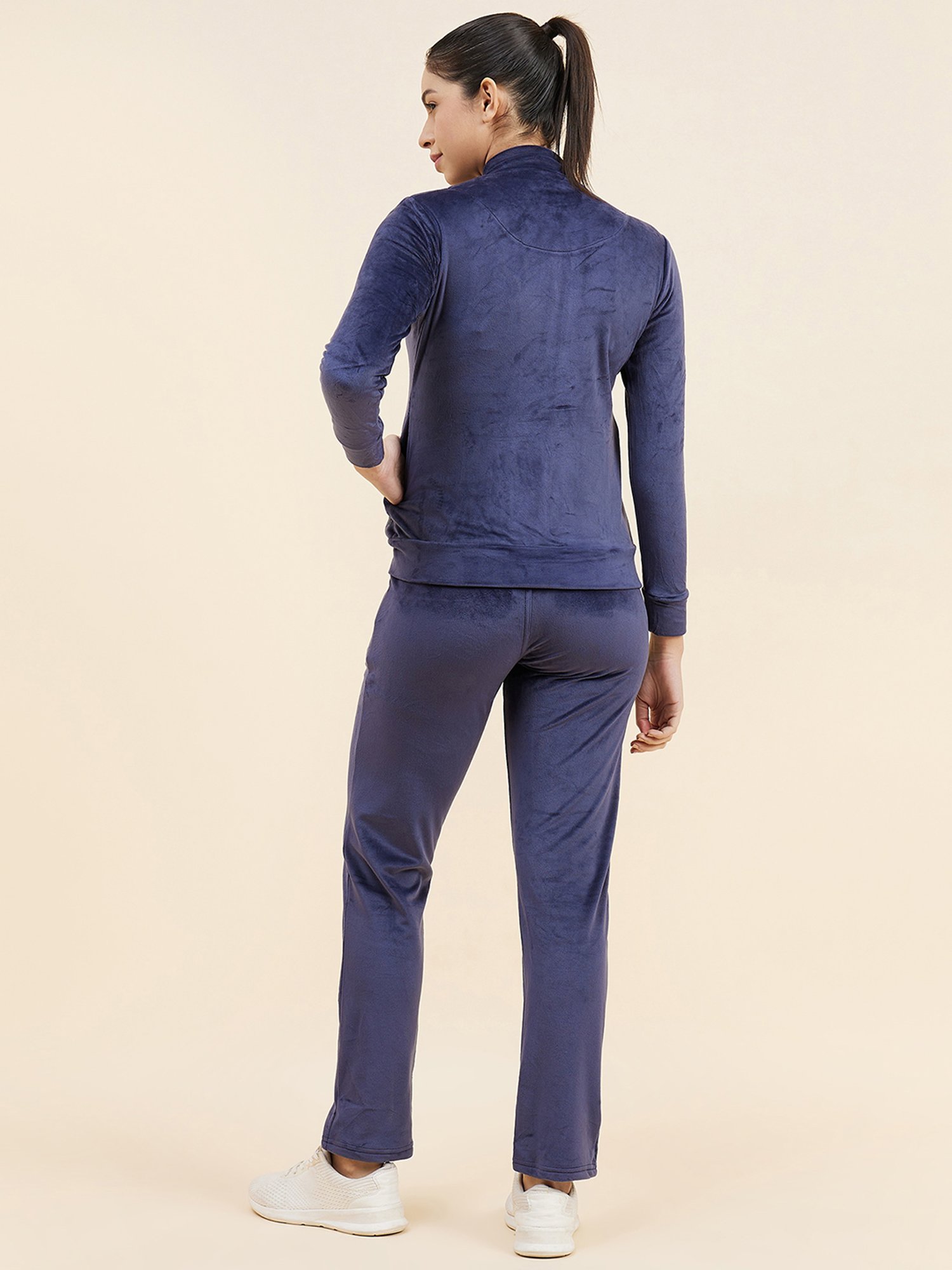 Sweet Dreams Navy Regular Fit Sports Jacket Track Pants Set