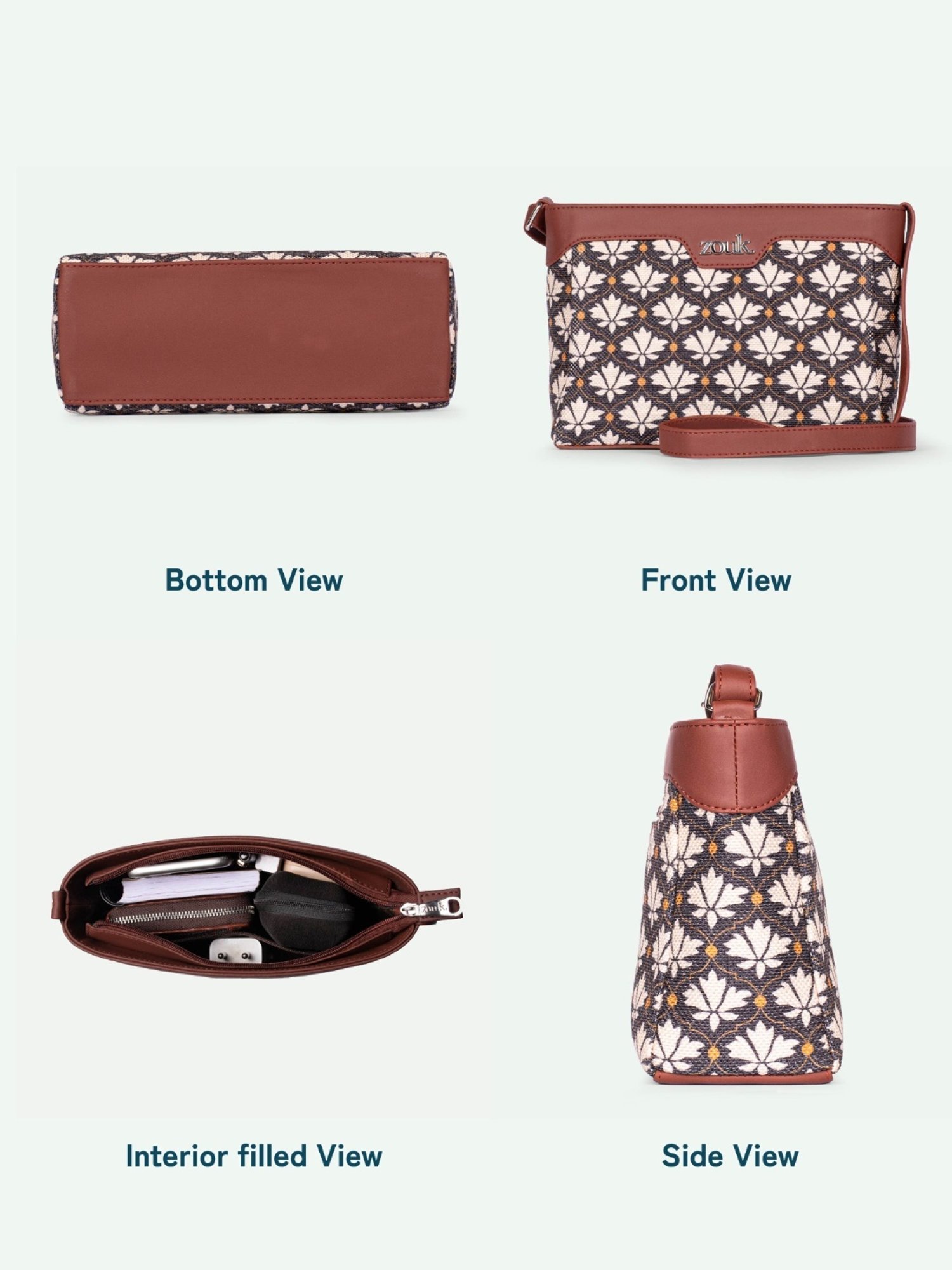 ZOUK Multicolor Printed Cross Body Bag