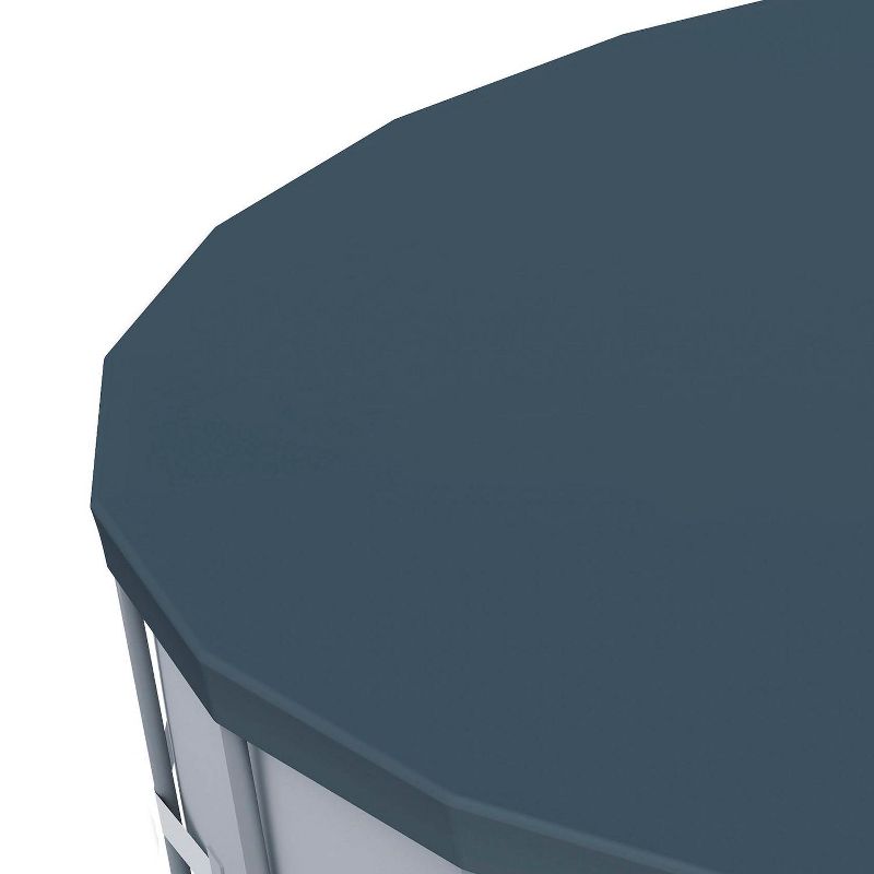 Bestway 58039E Flowclear 18 Foot Round PVC  Pool Cover with Drain Holes for Above Ground Steel Pro and Power Steel Frame Swimming Pools, Black