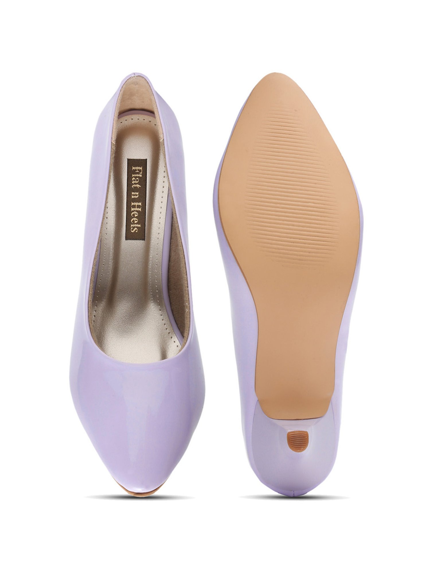 Flat N Heels Women's Purple Stiletto Pumps
