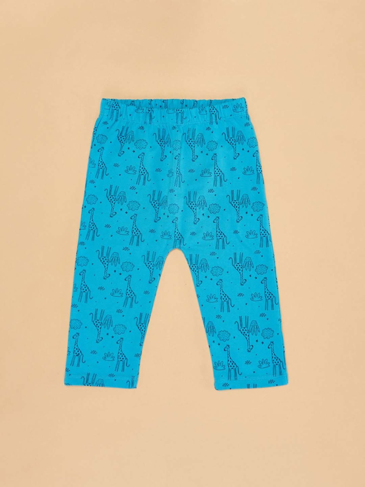 YU by Pantaloons Boys Cyan Blue Printed Pants