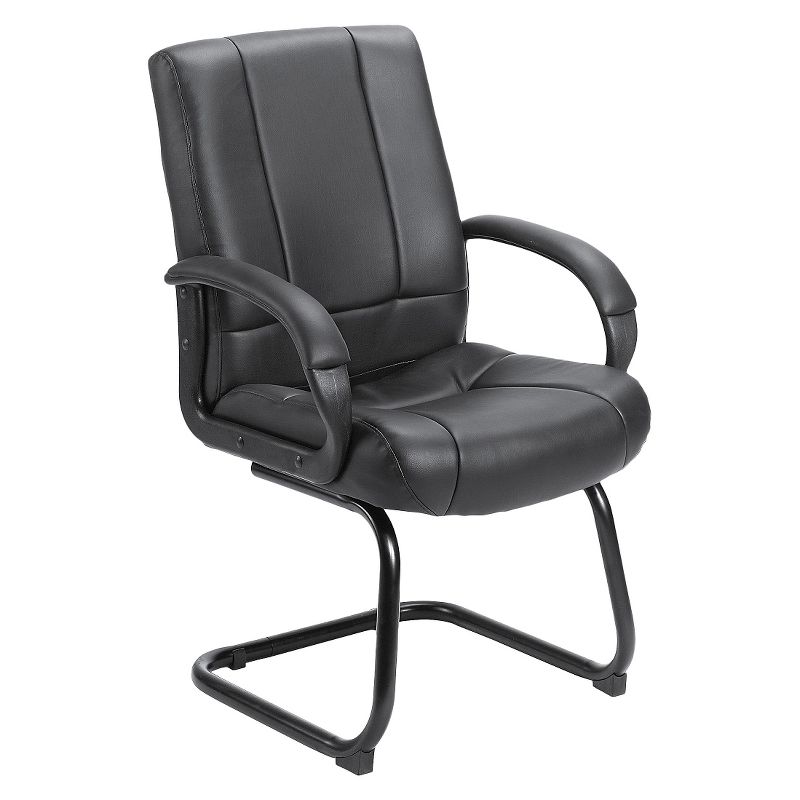 Caressoft Mid Back Guest Chair Black - Boss Office Products