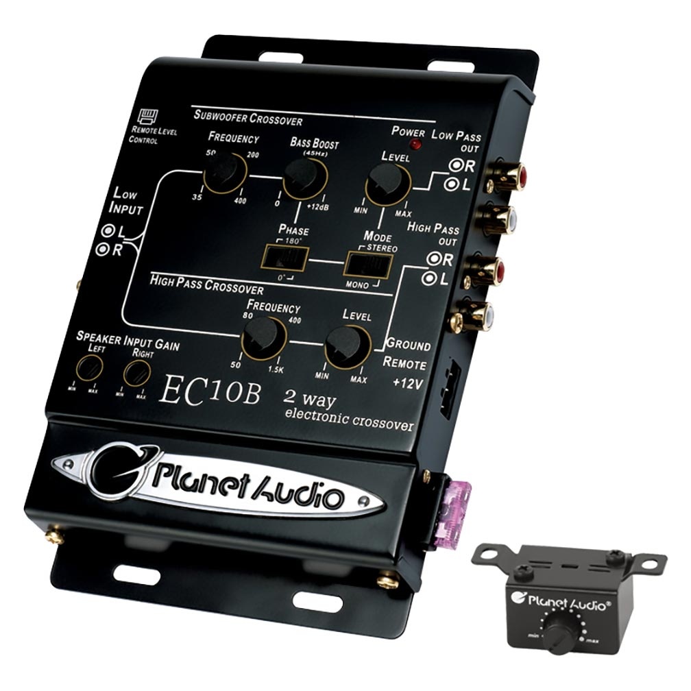 PLANET AUDIO EC10B Planet 2-Way electronic crossover with remote woofer level control