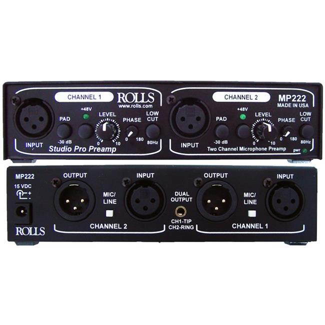 Rolls MP222 Studio Pro Dual-Channel Microphone Preamplifier
