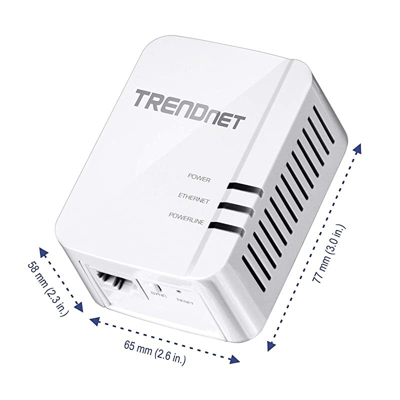 Powerline 1300 AV2 Adapter, IEEE 1905.1 & IEEE 1901, Gigabit Port, Range Up to 300m (984 ft.), TPL-422E White