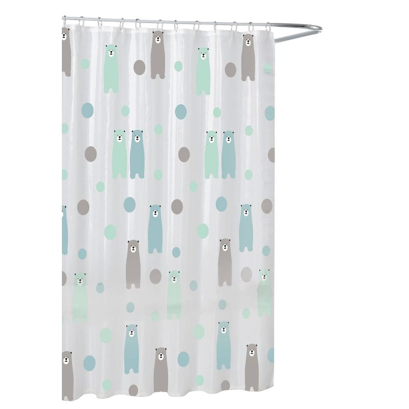 Happy Bears Shower Curtain Teal/Gray - Moda at Home