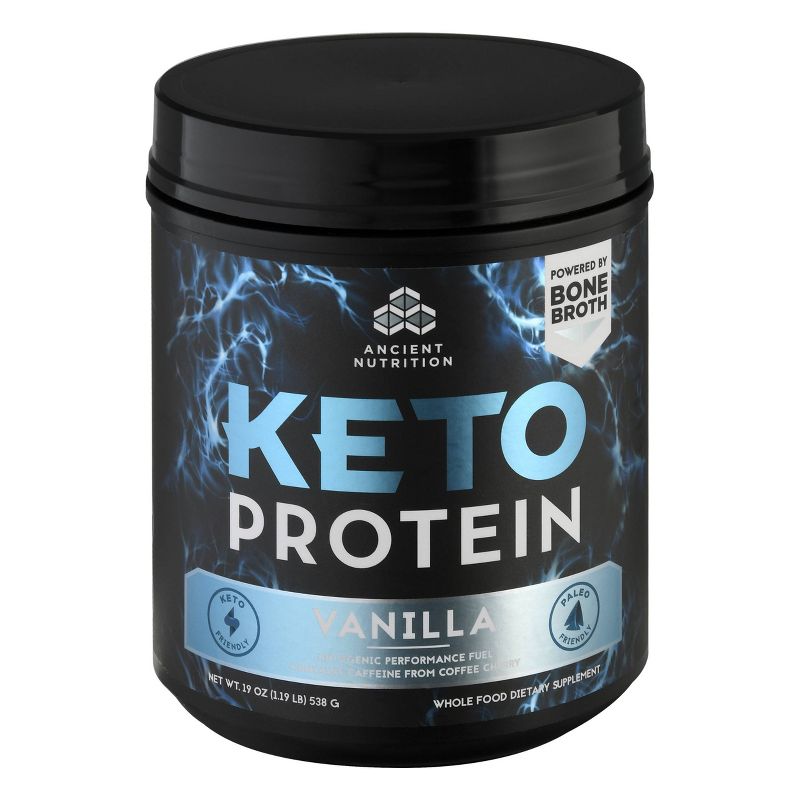 Ancient Nutrition KetoPROTEIN Protein Powder - Vanilla - 18.7oz