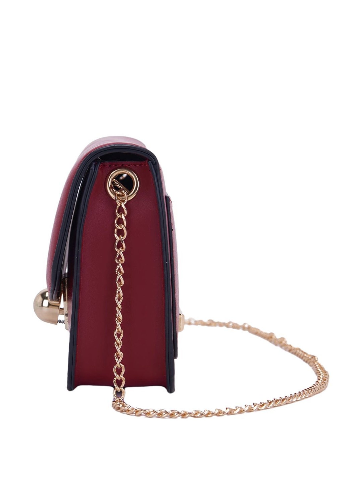 Giordano Maroon Solid Medium Sling Handbag