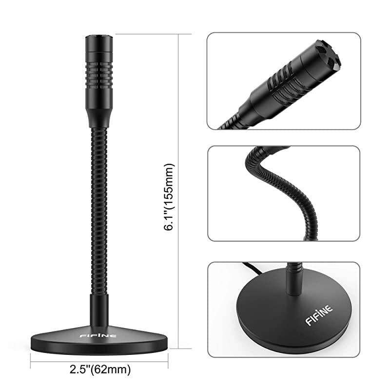 Mini Gooseneck USB Microphone for Dictation and RecordingDesktop Microphone for Computer Laptop PCPlug and Play Great for SkypeYouTubeGaming StreamingVoiceoverDiscord and TutorialsK050