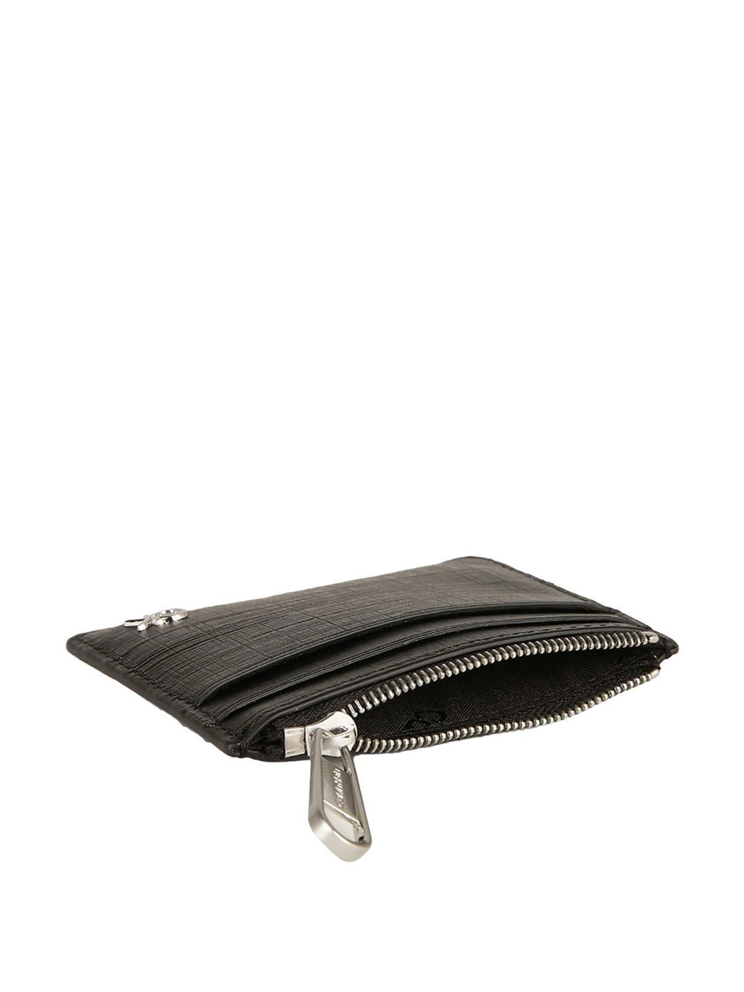 CALVIN KLEIN Black Leather Card Case