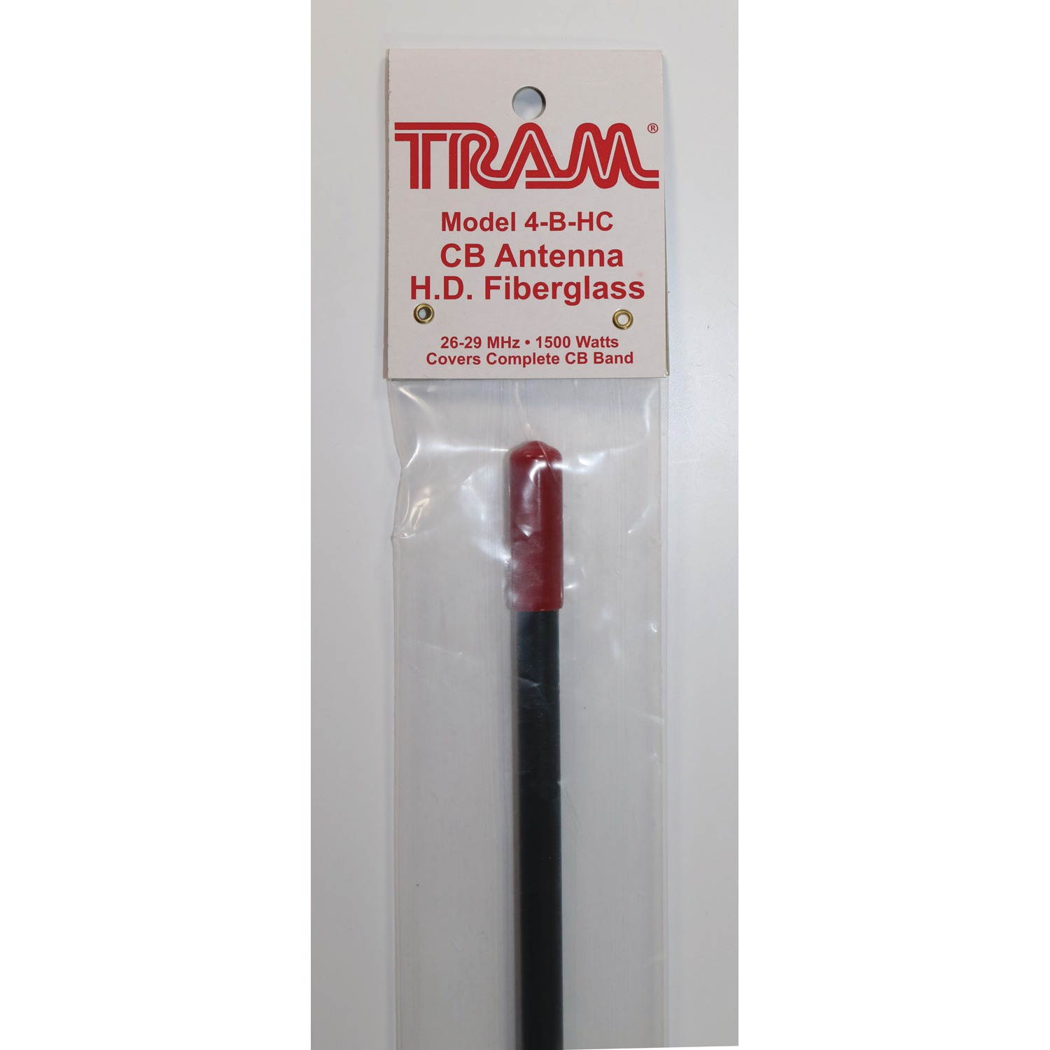 Tram 4-B-HC Fiberglass CB Antenna (Black, 4ft )